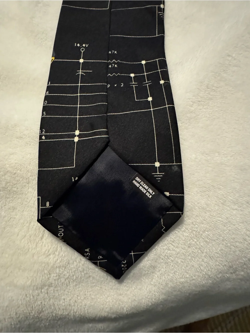 Black Novelty Computer Circuit Pattern Tie